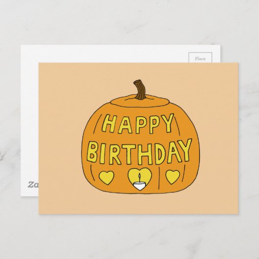 ハッピーハローウィン誕生日漫画 ポストカード (正面/裏面)