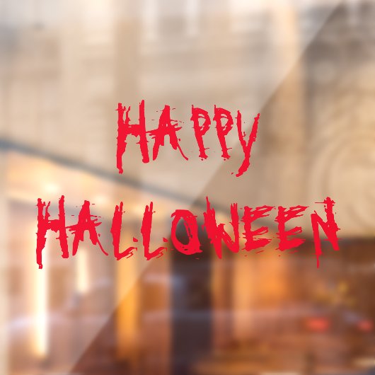 ハッピーハローウィン赤血怖い装飾 ウィンドウサイン (シート2)