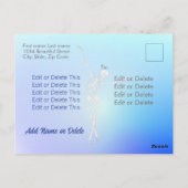 ハッピーハローウィン踊り骨格ネオンダンスパーティー ポストカード (裏面)