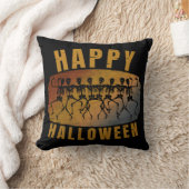 ハッピーハローウィン踊り骨格 クッション (ブランケット)