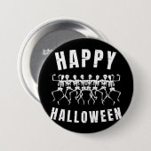 ハッピーハローウィン踊り骨格 缶バッジ (正面&裏面)