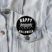 ハッピーハローウィン踊り骨格 缶バッジ (インサイチュ)