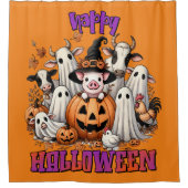 ハッピーハローウィン農場 シャワーカーテン (正面)