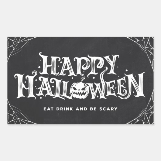 ハッピーハローウィン長方形シール 長方形シール (正面)
