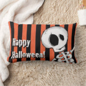ハッピーハローウィン間抜け骨格 ランバークッション (ブランケット)