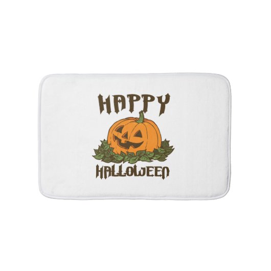 ハッピーハローウィン面白いハロウィーンの衣装 バスマット (正面)