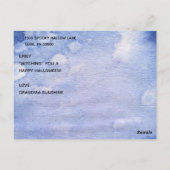 ハッピーハローウィン飛んでいるの挨拶 ポストカード (裏面)