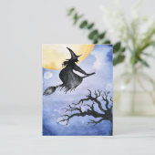 ハッピーハローウィン飛んでいるウィッチメッセージ (スタンド正面)