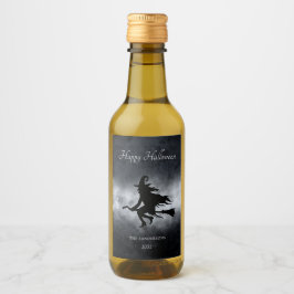 ハッピーハローウィン飛んでいるウィッパーソナライズされたチ ワインラベル