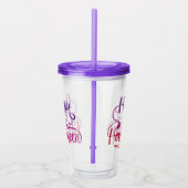 ハッピーハローウィン飛んでいる勾配魔猫 アクリルタンブラー (右)