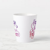 ハッピーハローウィン飛んでいる勾配魔猫 カフェラテマグ (正面)