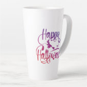 ハッピーハローウィン飛んでいる勾配魔猫 カフェラテマグ (右アングル)
