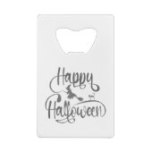 ハッピーハローウィン飛んでいる勾配魔猫 クレジットカード栓抜き (裏面)