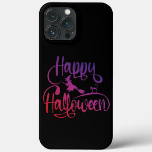 ハッピーハローウィン飛んでいる勾配魔猫 iPhone 13 PRO MAXケース