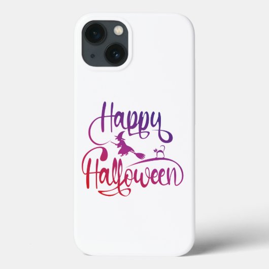 ハッピーハローウィン飛んでいる勾配魔猫 Case-Mate iPhoneケース (裏面)