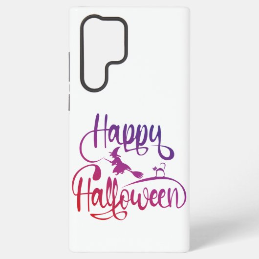 ハッピーハローウィン飛んでいる勾配魔猫 SAMSUNG GALAXYケース (裏面)