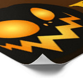 ハッピーハローウィン飛んでいる魔女 ポスター (角)