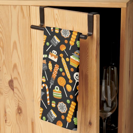 ハッピーハローウィン飴 キッチンタオル (三つ折り)