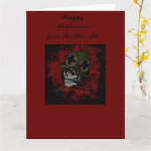 ハッピーハローウィン骨格兵士 カード (黄色い花)