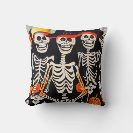 ハッピーハローウィン骨格 クッション (正面)