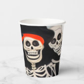 ハッピーハローウィン骨格 紙コップ (裏面)