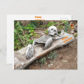 ハッピーハローウィン骸骨 ポストカード (正面/裏面)