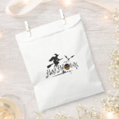 ハッピーハローウィン魔女とこうもり フェイバーバッグ (クリップ留めされた状態)