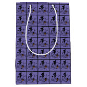 ハッピーハローウィン魔女とこうもり ミディアムペーパーバッグ (正面)