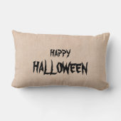 ハッピーハローウィン魔女と彼女のブロムバーラップスロー ランバークッション (裏面)