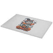 ハッピーハローウィン魔女猫 カッティングボード (角)