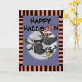 ハッピーハローウィン魔女 カード (黄色い花)