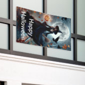 ハッピーハローウィン魔女 横断幕 (ビルの外側)