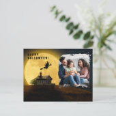 ハッピーハローウィン黒い魔女の写真 ポストカード (スタンド正面)