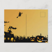 ハッピーハローウィン黒い魔女の写真 ポストカード (裏面)