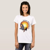 ハッピーハローウィン黒猫と魔女 Tシャツ (正面フル)
