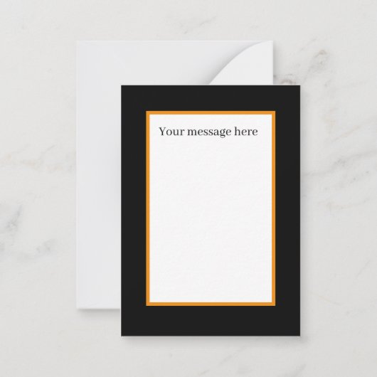 ハッピーハローウィン黒猫の追加メッセージ ノートカード (裏面)