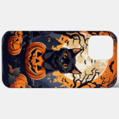 ハッピーハローウィン黒猫シーン、ハロウィーンギフト Case-Mate iPhoneケース (裏面 (横))