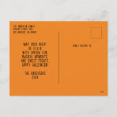 ハッピーハローウィン黒猫パーソナライズされた シーズンポストカード (裏面)