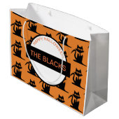 ハッピーハローウィン黒猫ペルソナライズ抱き枕 ラージペーパーバッグ (裏面アングル)
