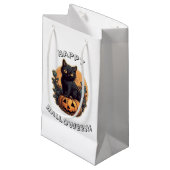 ハッピーハローウィン黒猫 スモールペーパーバッグ (正面アングル)