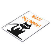 ハッピーハローウィン黒猫 ノートブック (左側)