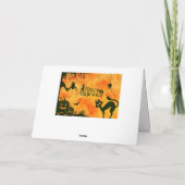 ハッピーハローウィン黒猫、フクロウ、カボチャ カード (裏面)