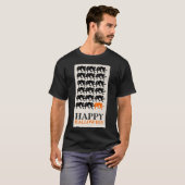 ハッピーハローウィン黒猫 Tシャツ (正面フル)