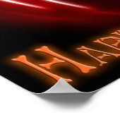 ハッピーハローウィン1と文字 ポスター (角)