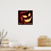 ハッピーハローウィン1と文字 ポスター (キッチン)