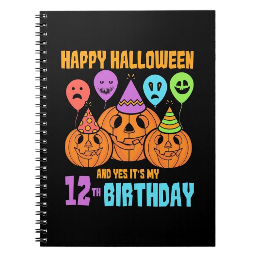 ハッピーハローウィン12誕生日 ノートブック (正面)
