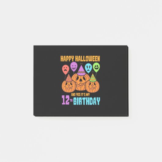 ハッピーハローウィン12誕生日 ポストイット (正面)