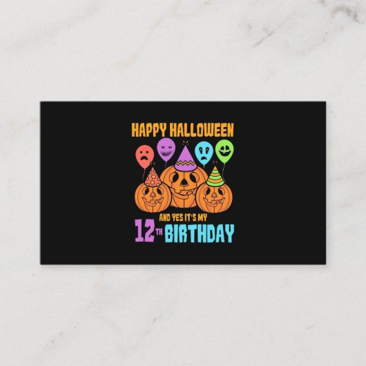 ハッピーハローウィン12誕生日 名刺 (正面)