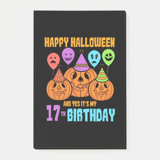 ハッピーハローウィン17誕生日 ポストイット (正面)