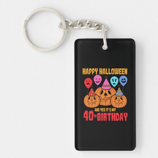 ハッピーハローウィン40歳 キーホルダー (正面)
